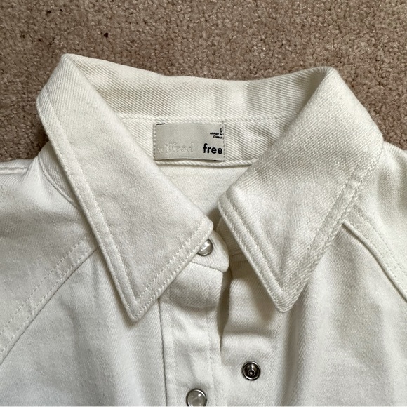 Aritzia Wilfred Free white Denim shirt jacket - Picture 2 of 4